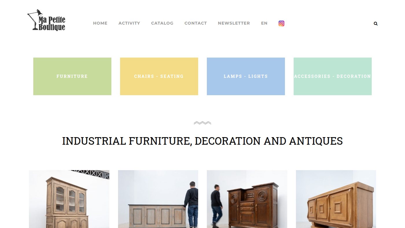 The home page of ma-petite-boutique.fr