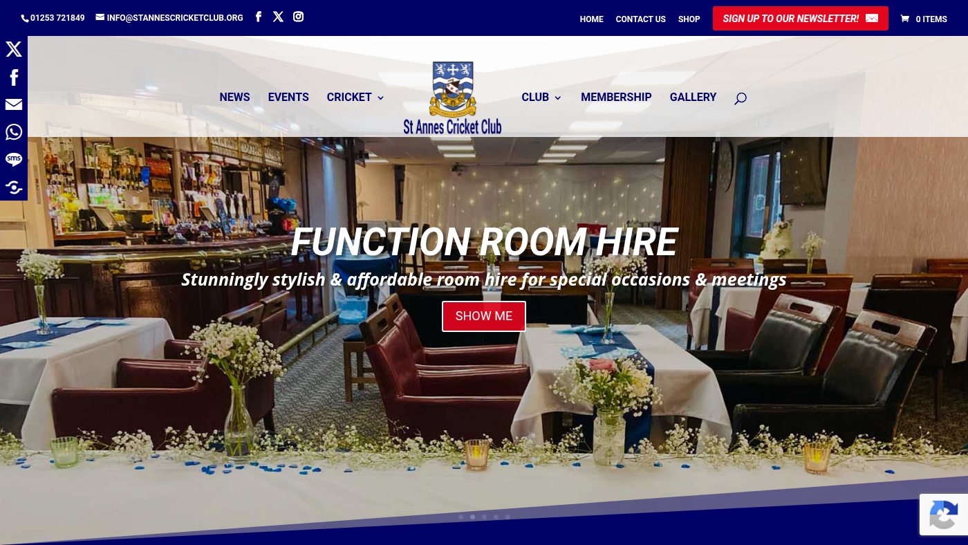 The home page of stannescricketclub.org