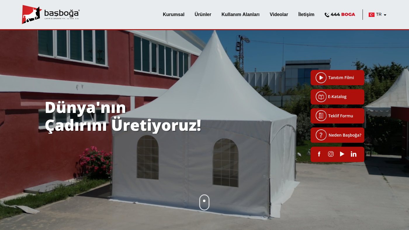The home page of basboga.com.tr
