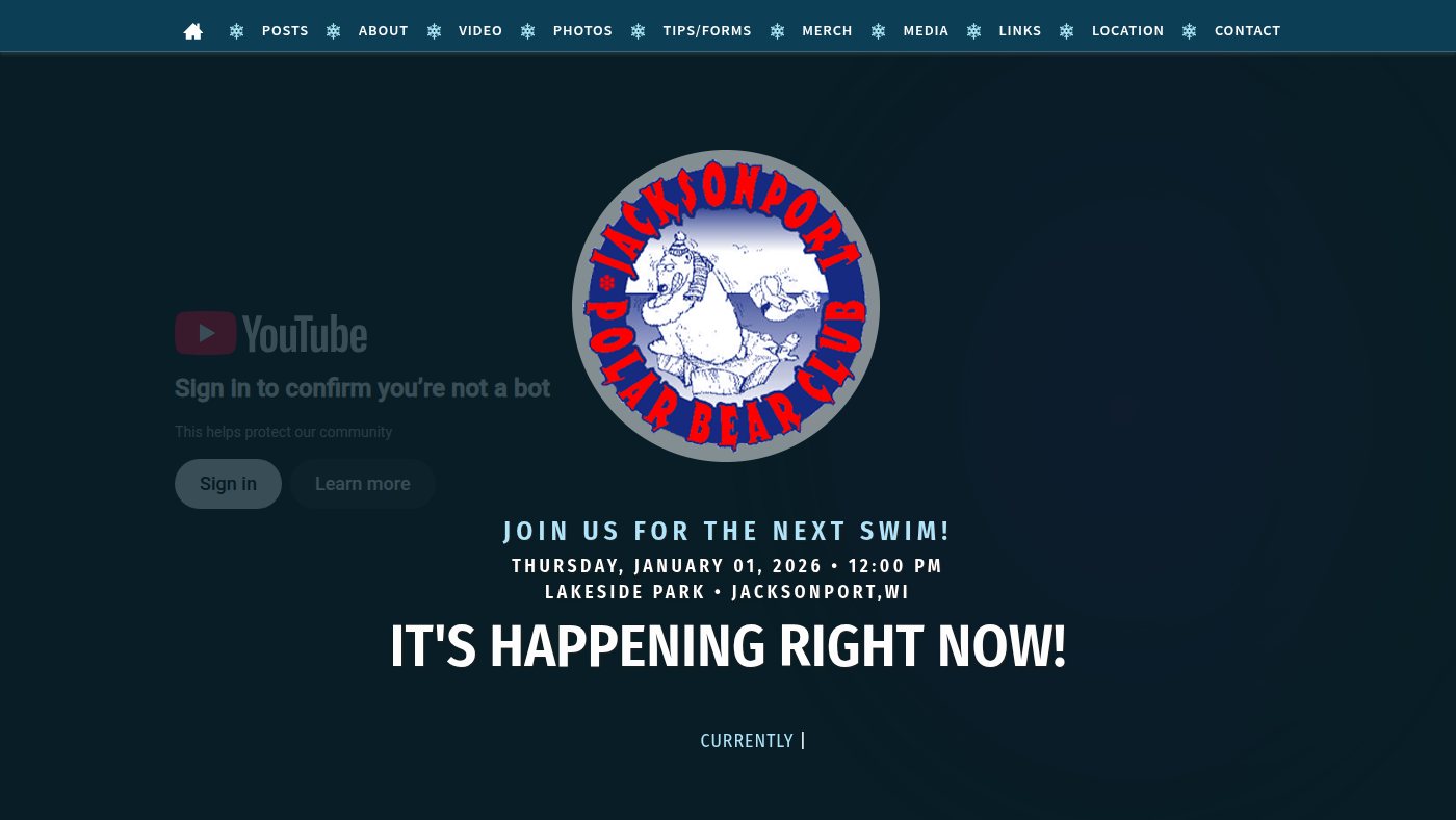The home page of jacksonportpolarbearclub.com