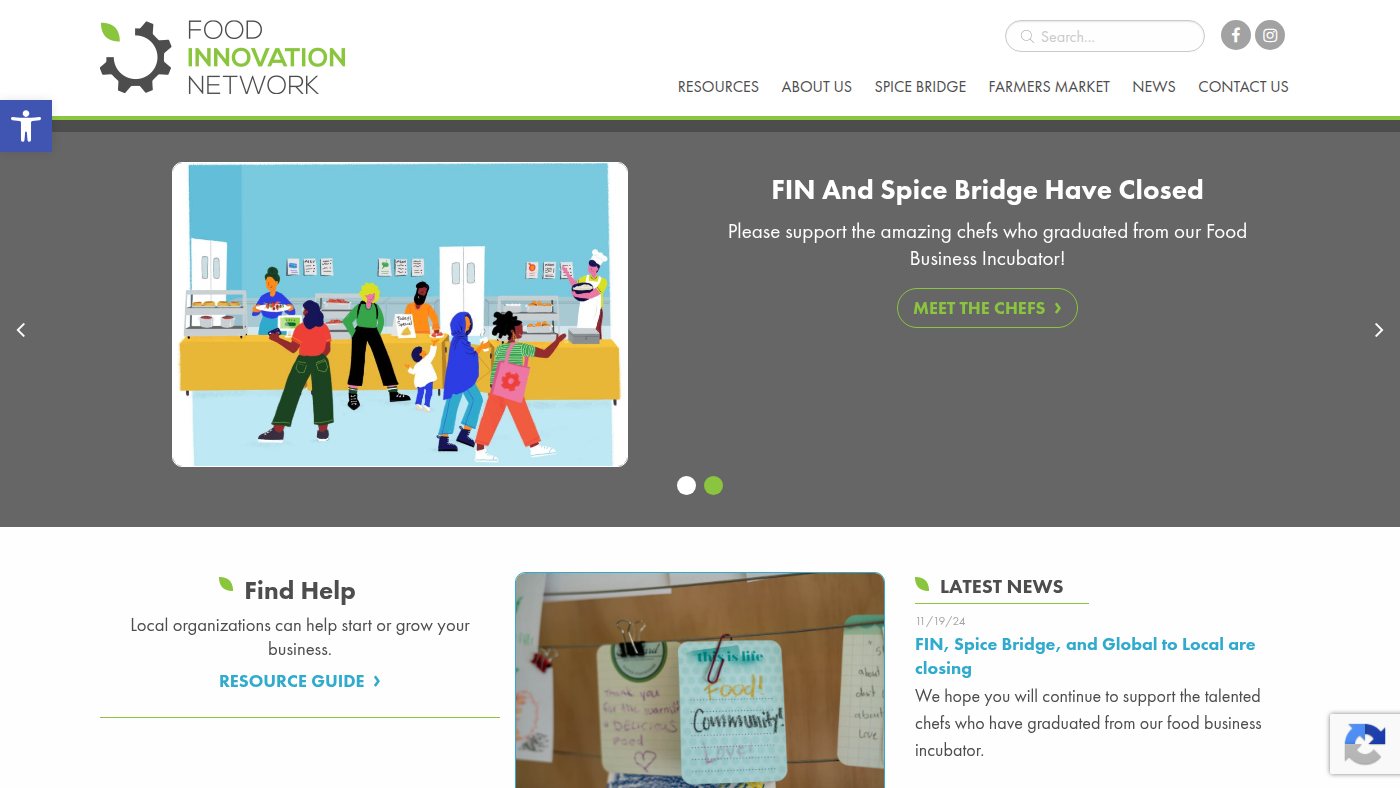 The home page of foodinnovationnetwork.org