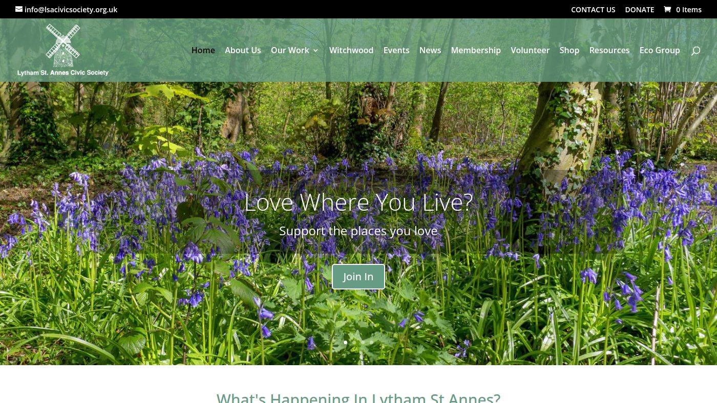 The home page of lsacivicsociety.org.uk