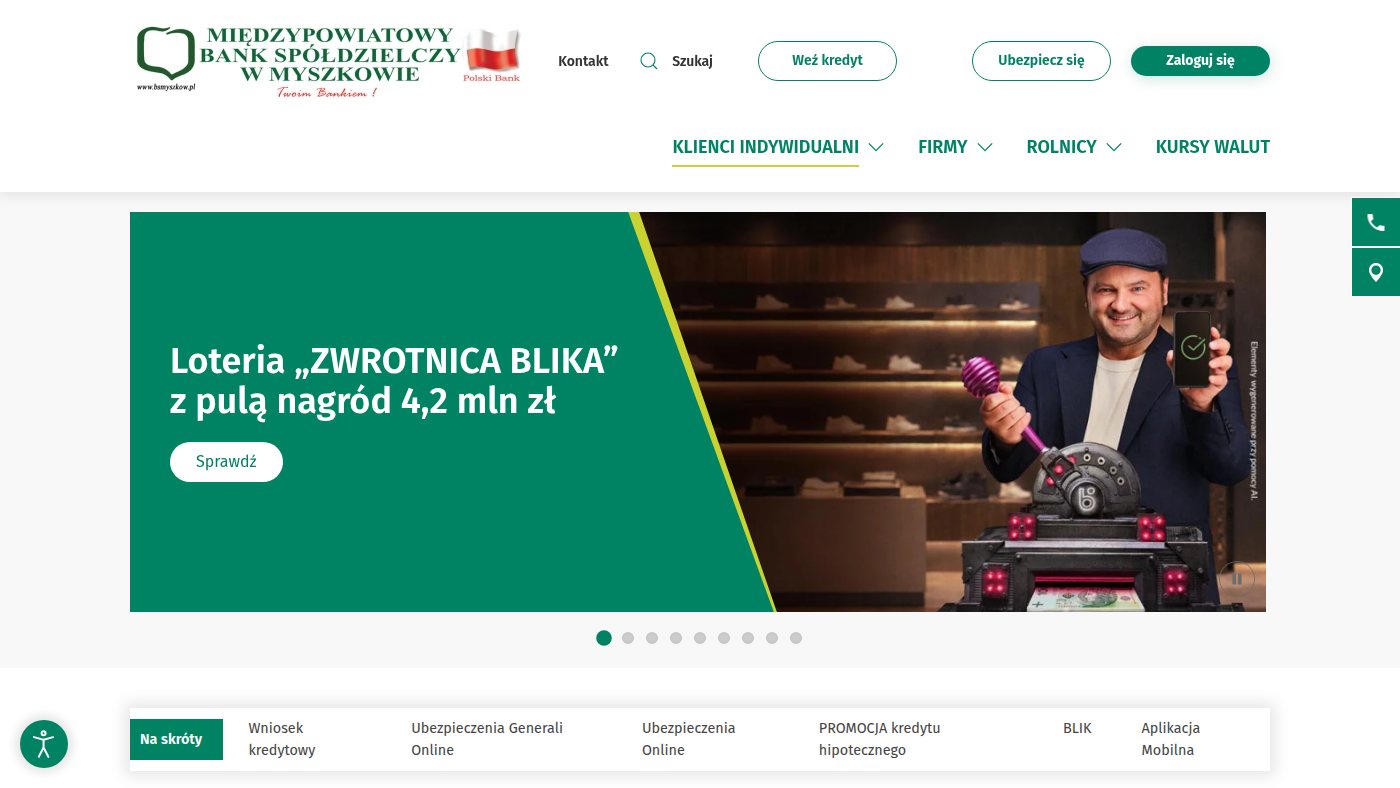 The home page of bsmyszkow.pl