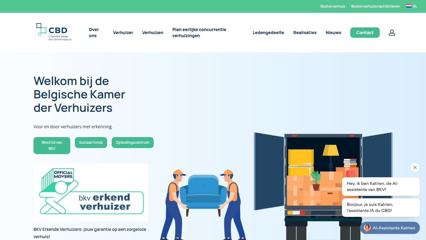 The home page of bkv-cbd.be