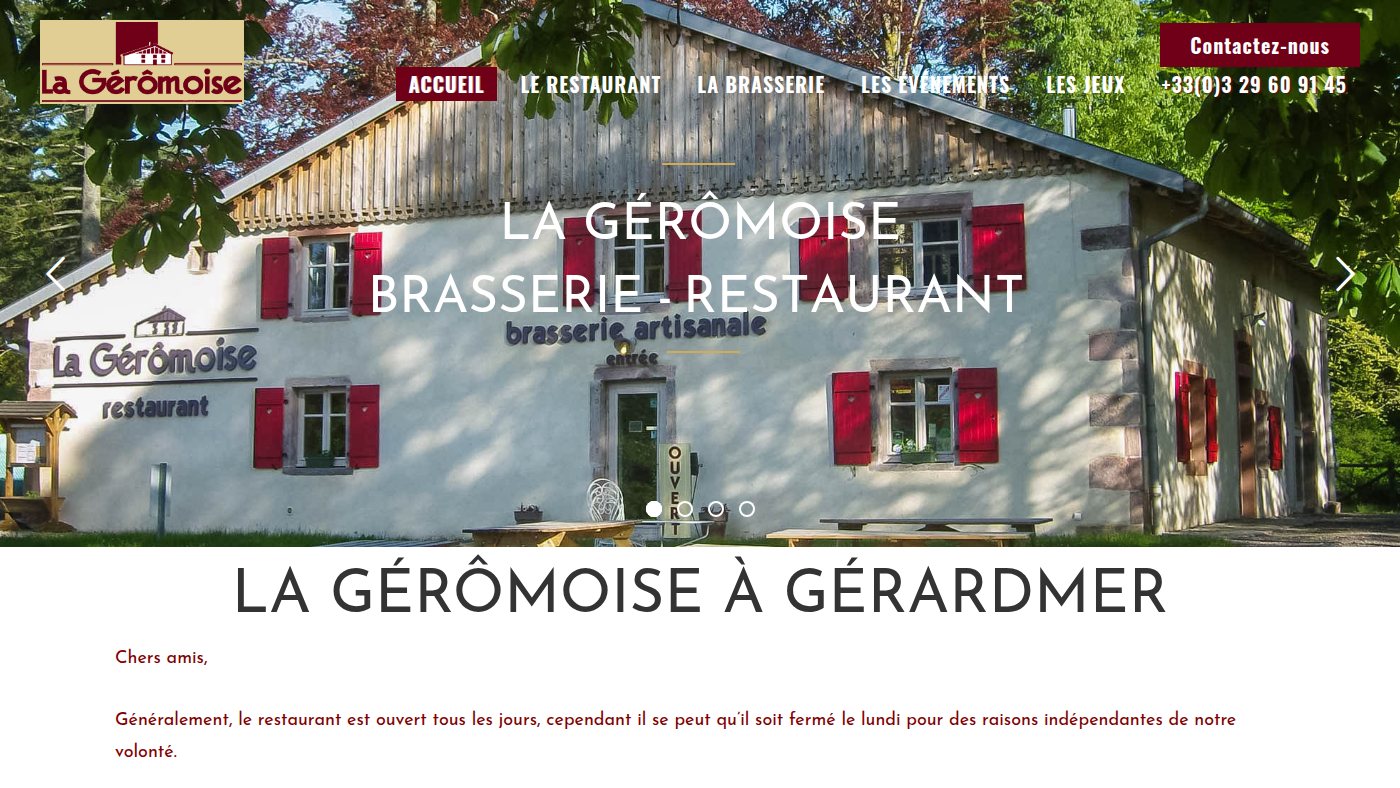 The home page of lageromoise.fr