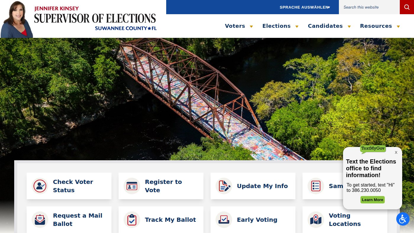 The home page of suwanneevotes.com