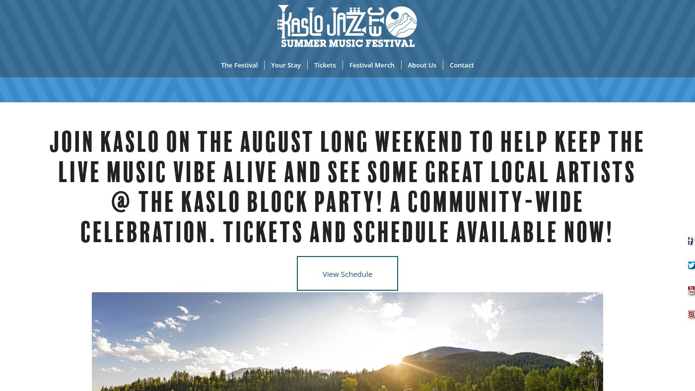 The home page of kaslojazzfest.com