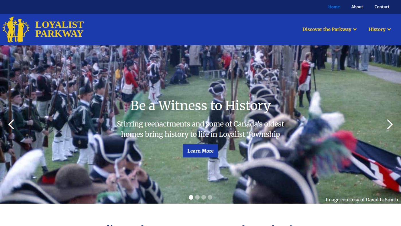 The home page of loyalistparkway.org