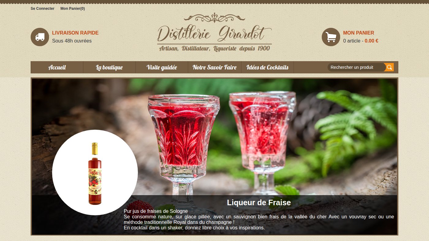 The home page of distillerie-girardot.fr