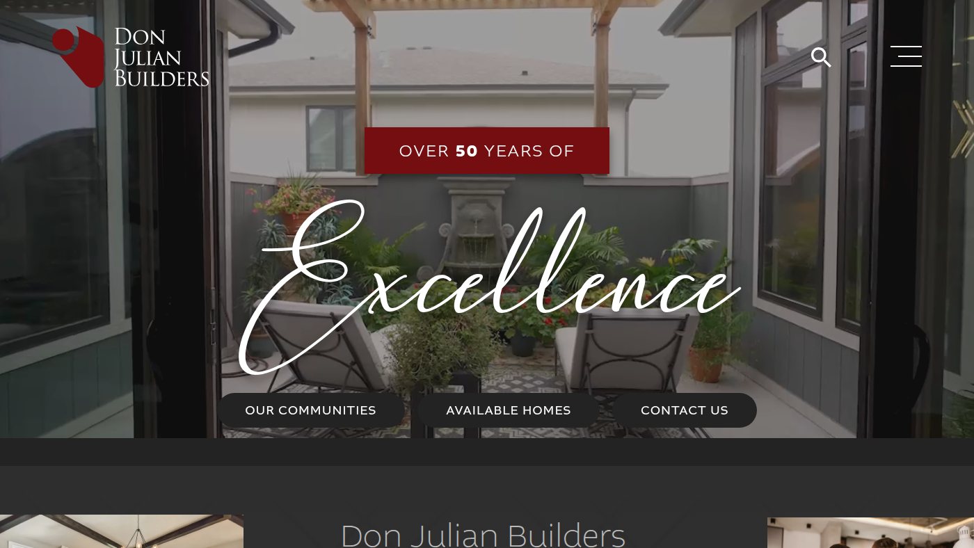 The home page of donjulianbuilders.com