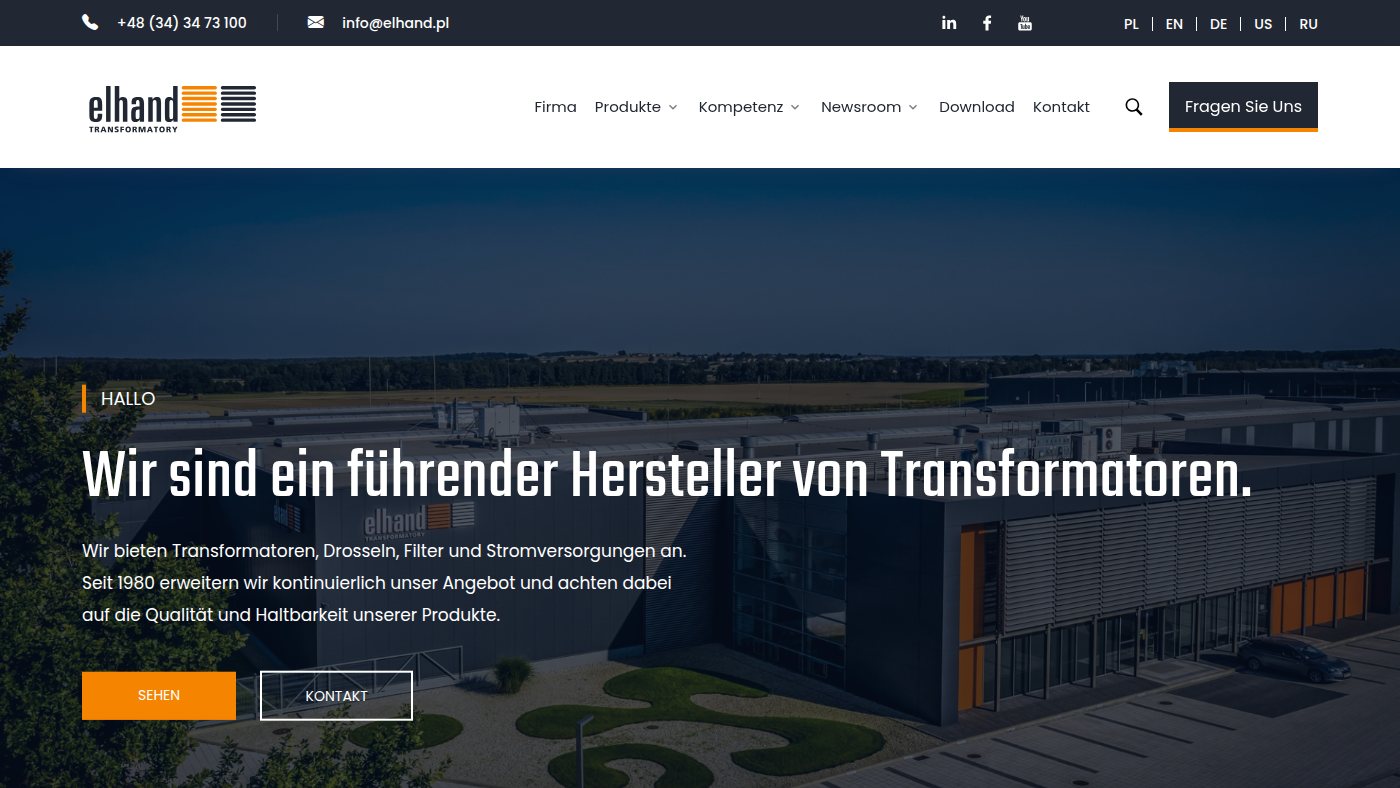 The home page of elhand.de