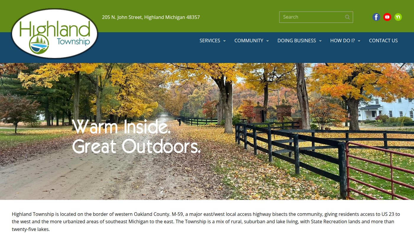 The home page of highlandtwp.net