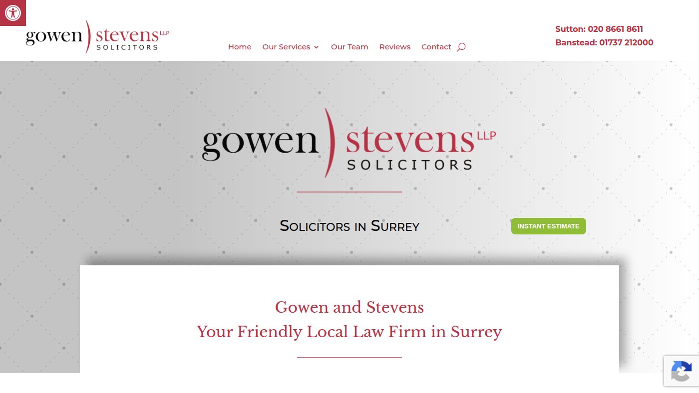 The home page of gowenandstevens.com