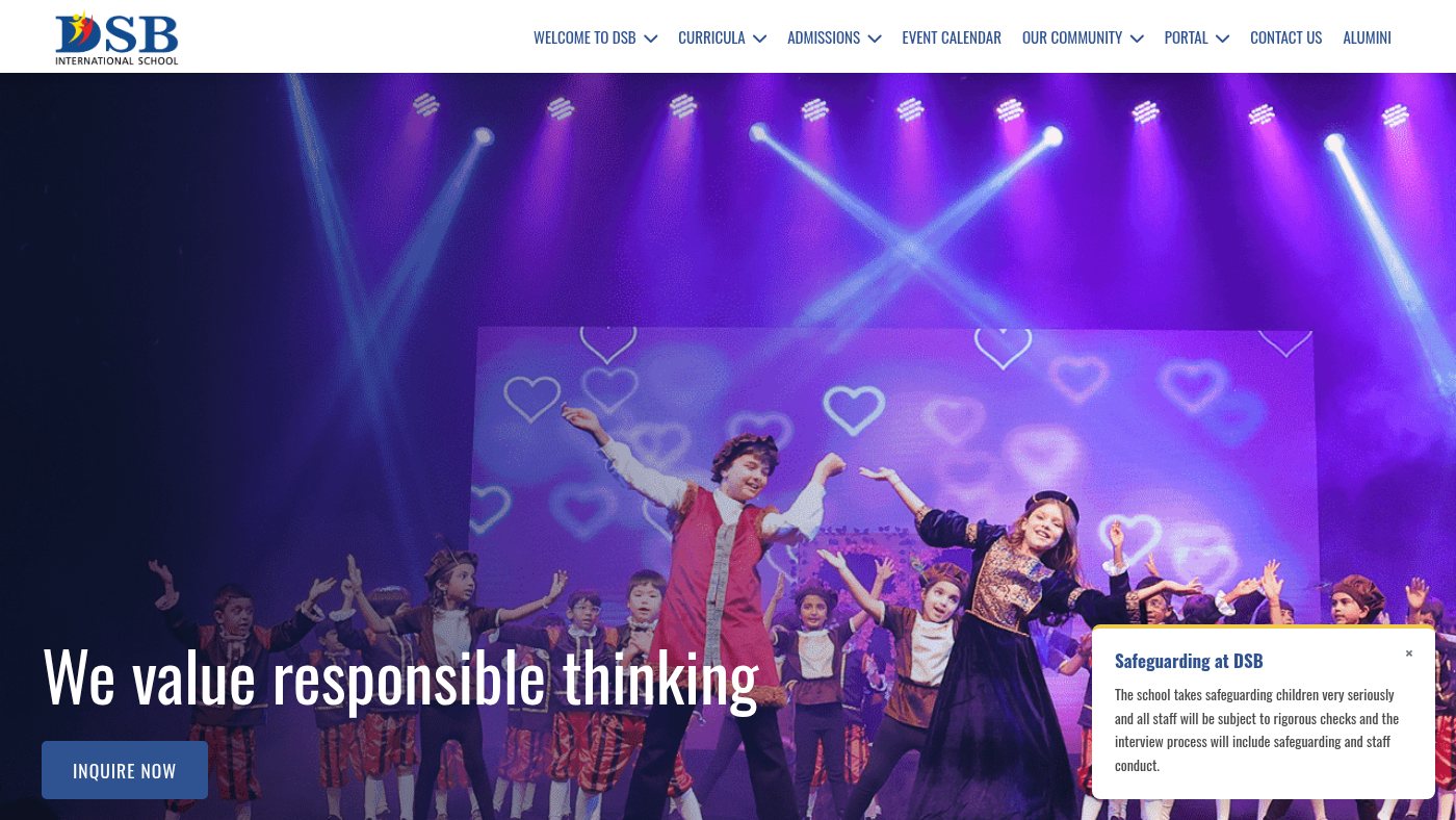 The home page of dsbindia.com
