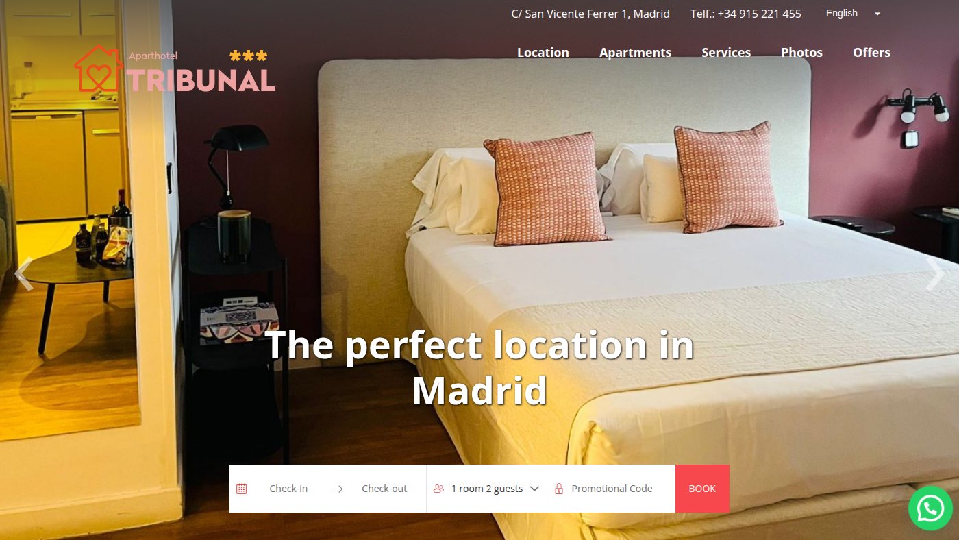 The home page of aparthoteltribunal.com