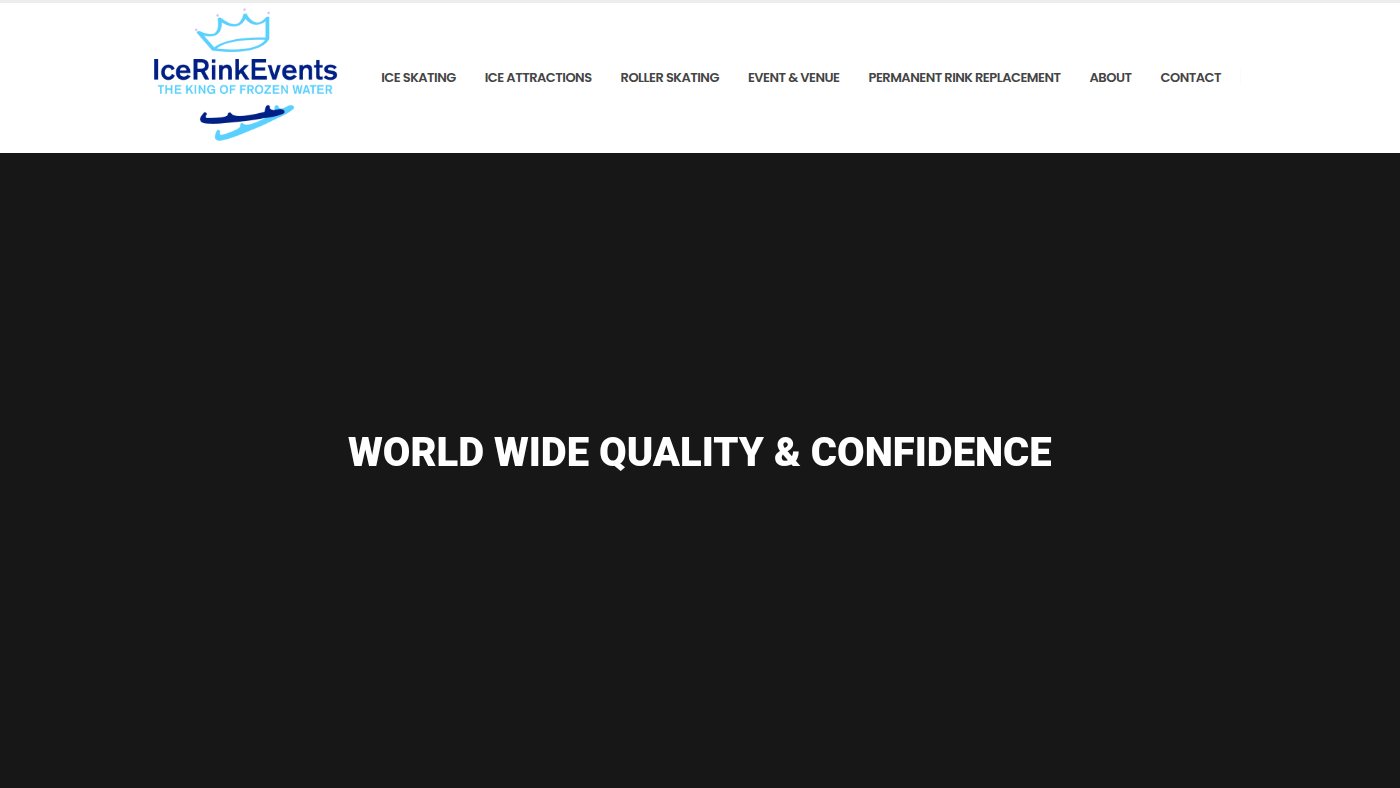 The home page of icerinkevents.com