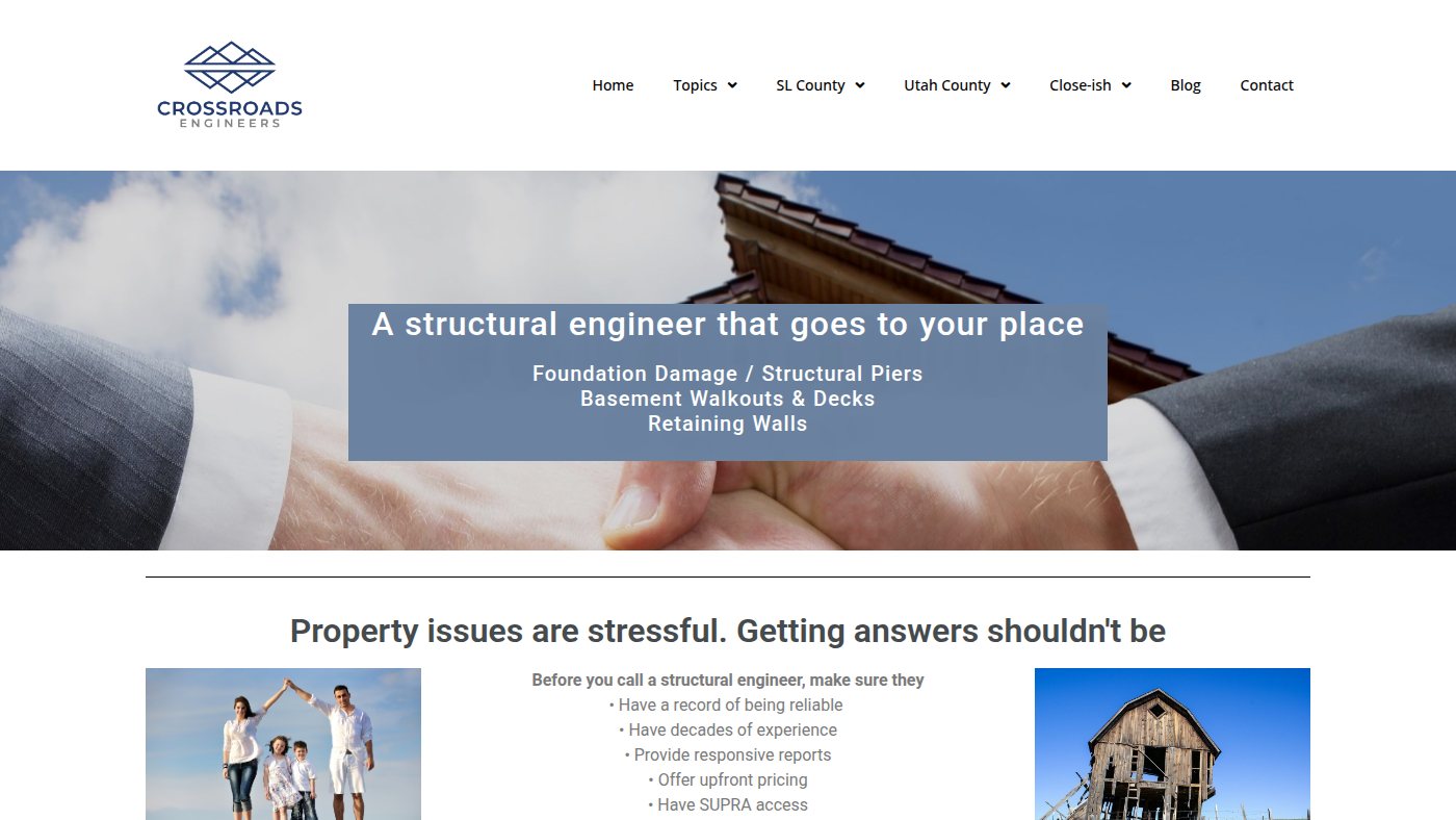 The home page of crossroadsengineers.com
