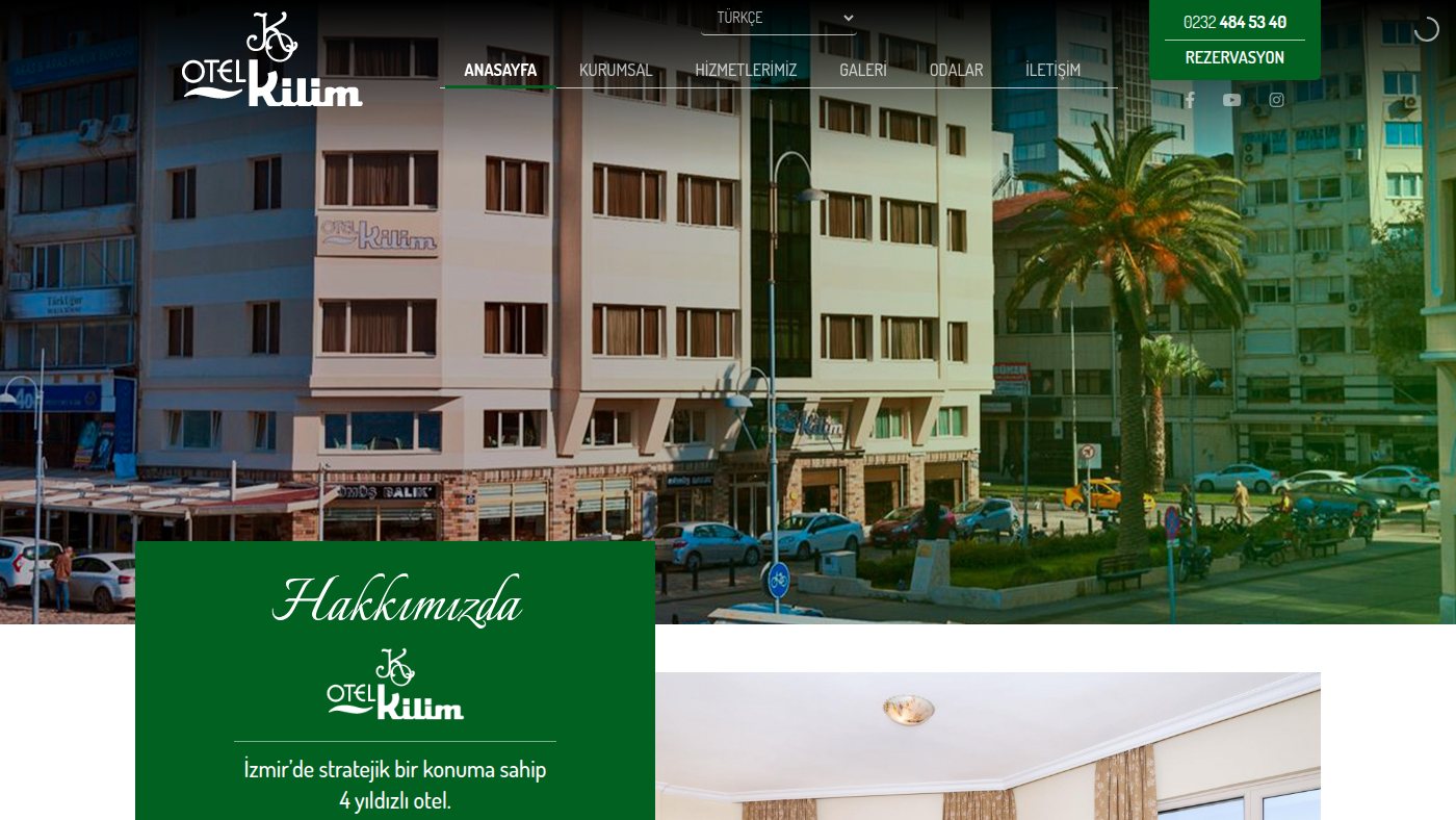 The home page of kilimotel.com.tr