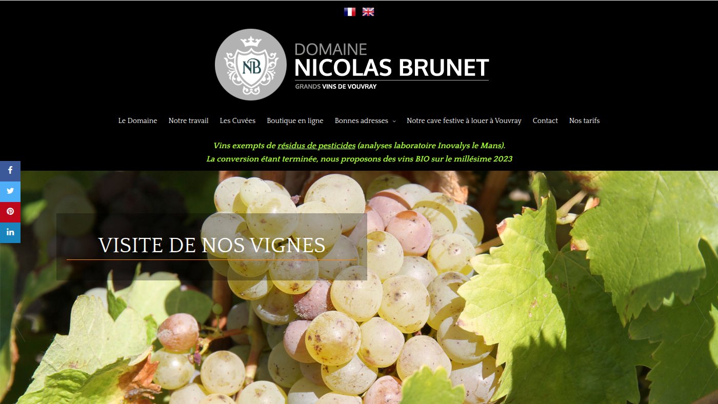 The home page of vouvray-brunet.com