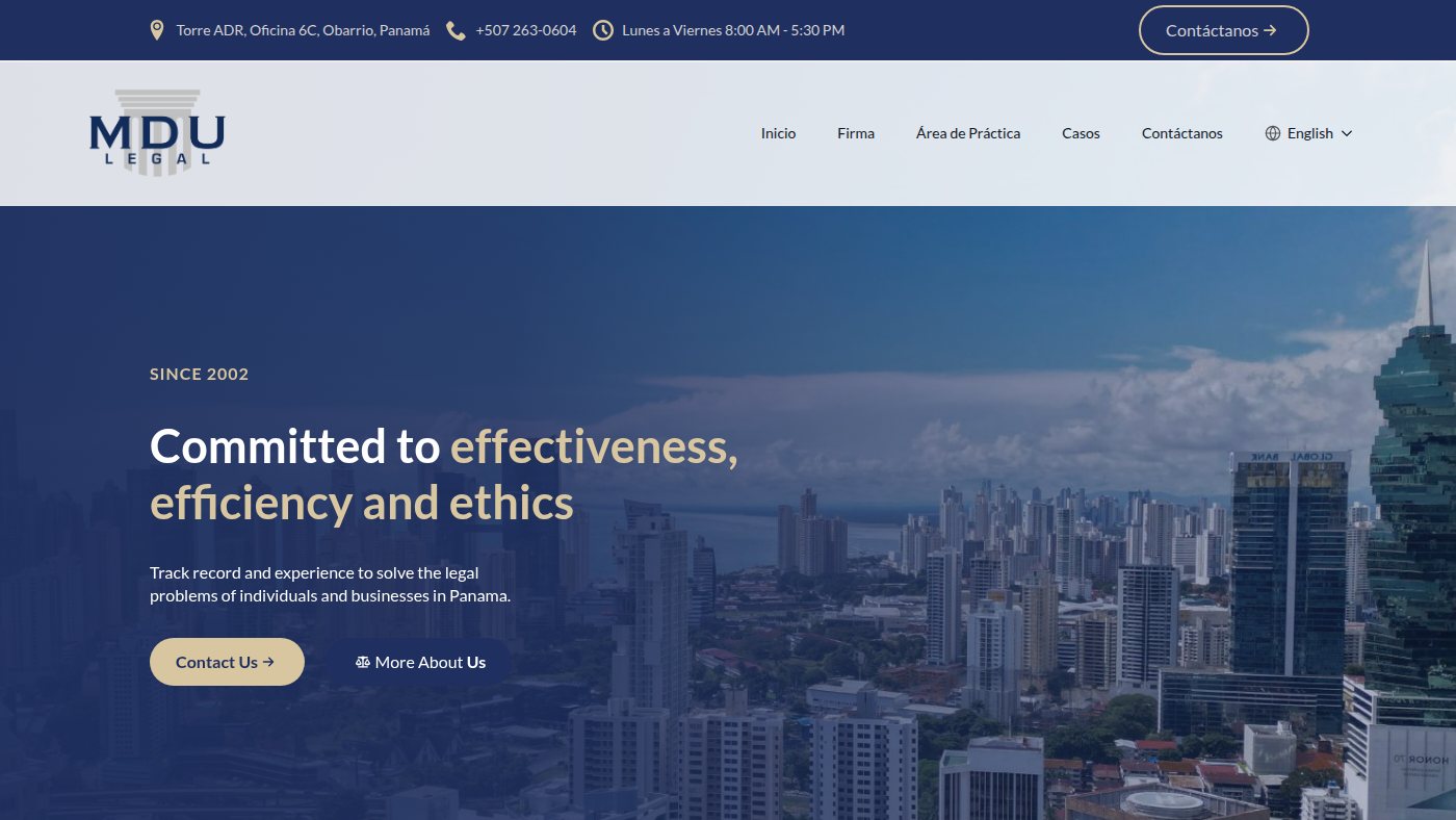 The home page of mdulegal.com