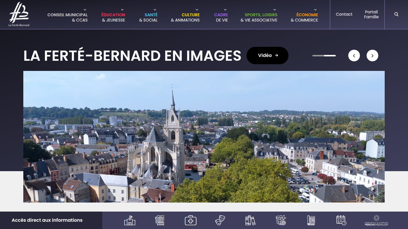 The home page of la-ferte-bernard.fr