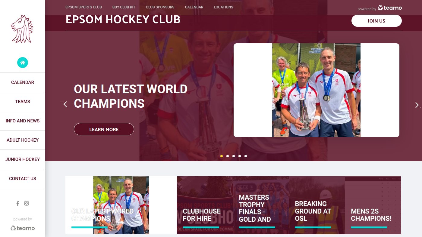 The home page of epsomhc.co.uk