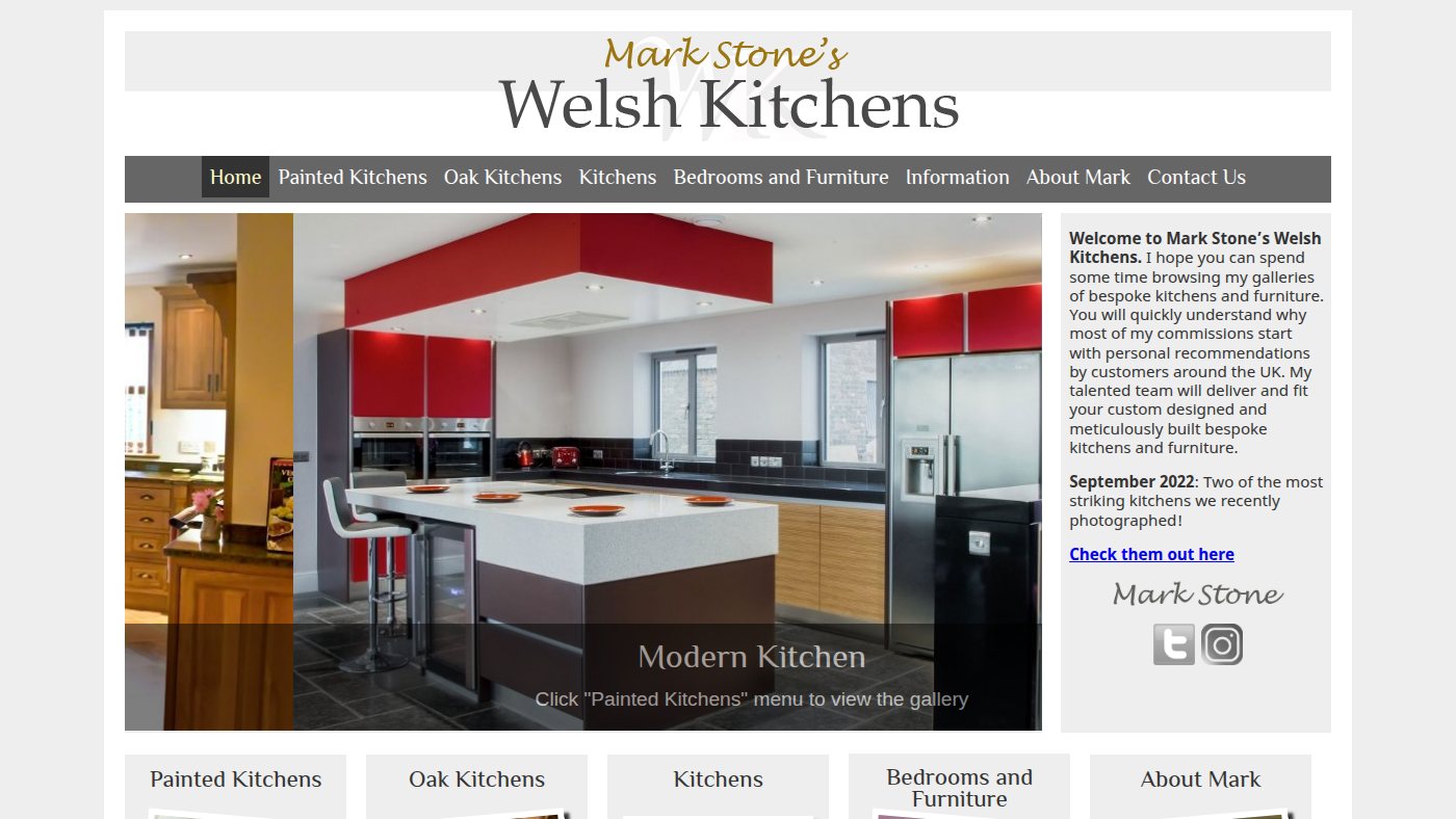 The home page of welsh-kitchens.com