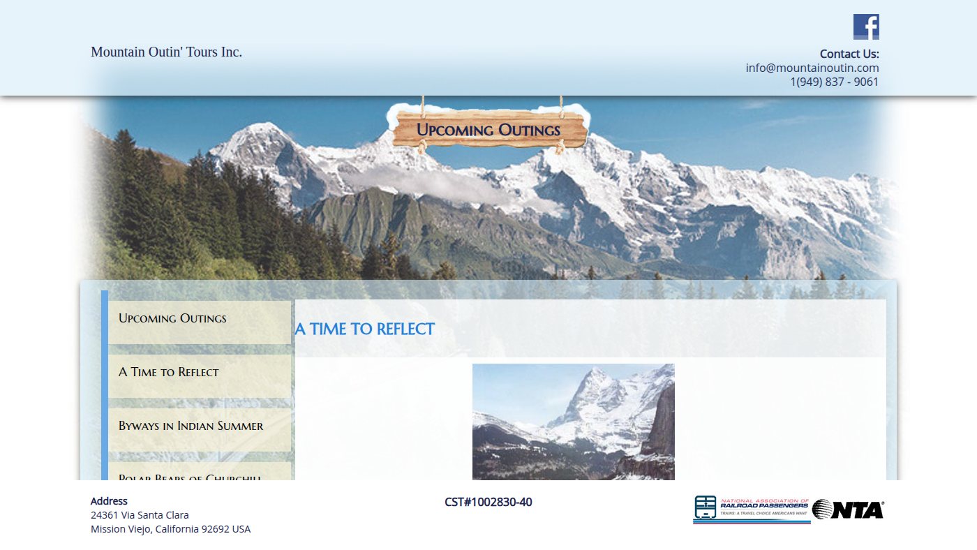 The home page of mountainoutin.com