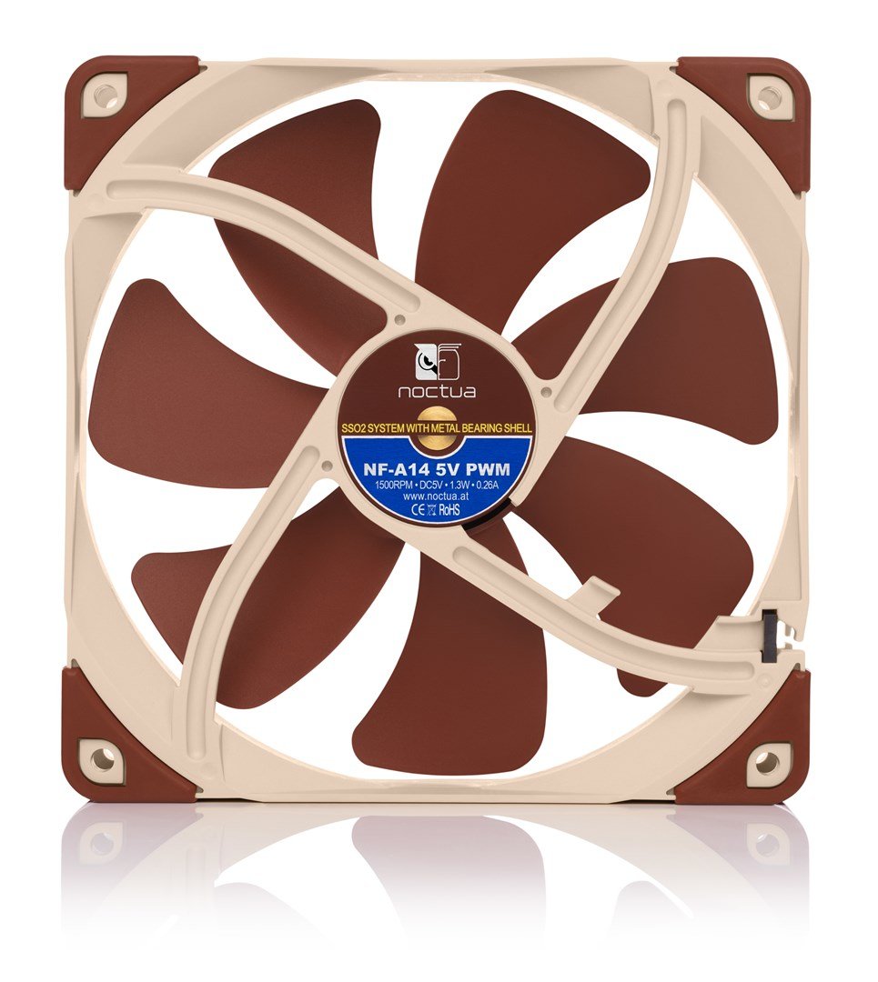 Noctua NF-A14 Fan, 14 cm, Bronze / Beige - Thumbnail 3