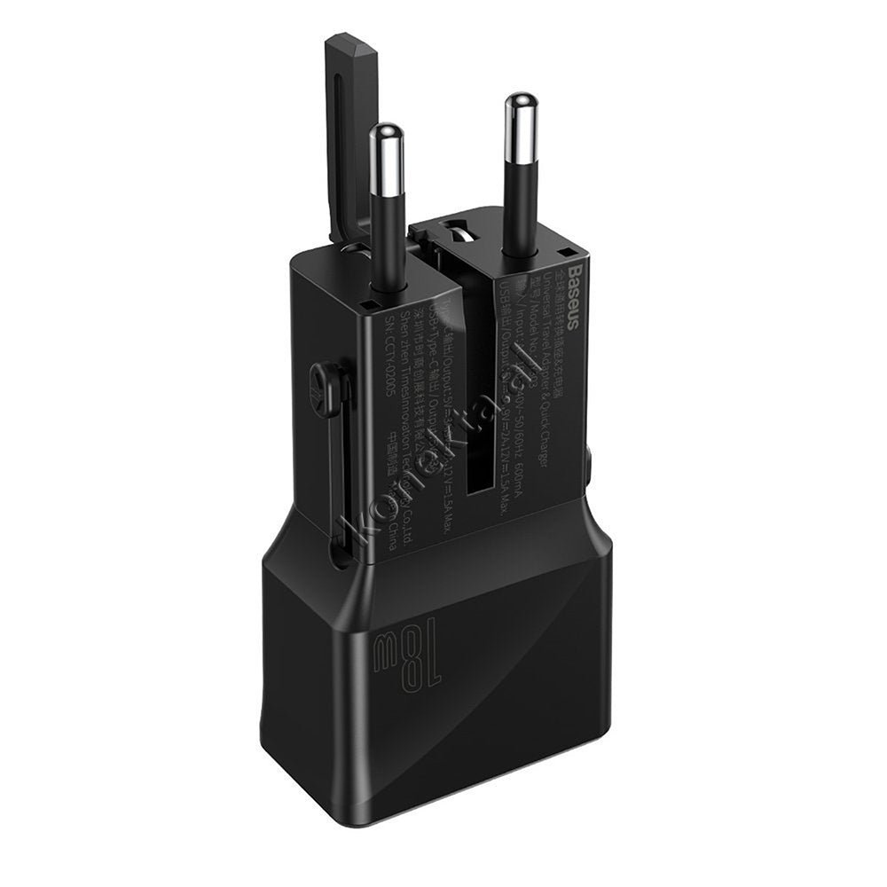 Baseus Universal 18W Charger, USB + Type-C, Fast Charging - Thumbnail 7
