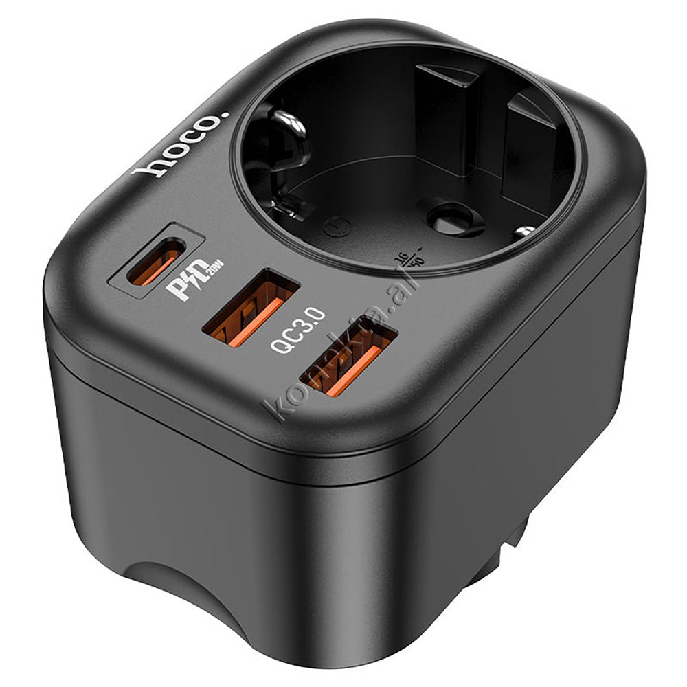 Hoco Multiprize Me 2 Porta USB Dhe Type-C - Image 1