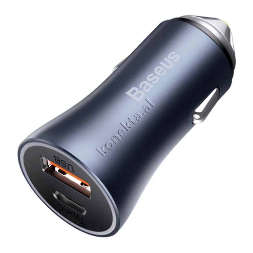 Baseus Adaptor Karikimi 40W per Makine Fast Charge me USB dhe Type-C, E Zeze - Thumbnail 3