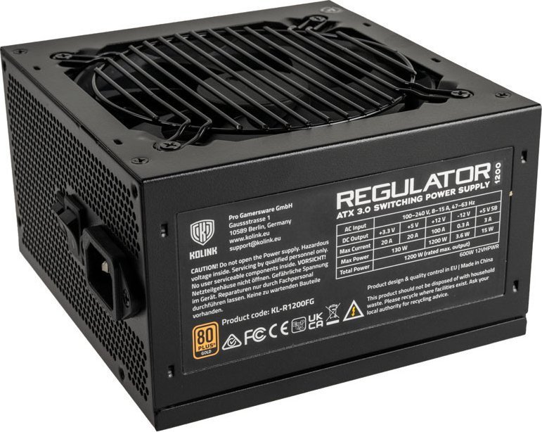 Kolink Regulator KL-R1200FG Power Supply, 1200W, ATX 3.0 - Image 1
