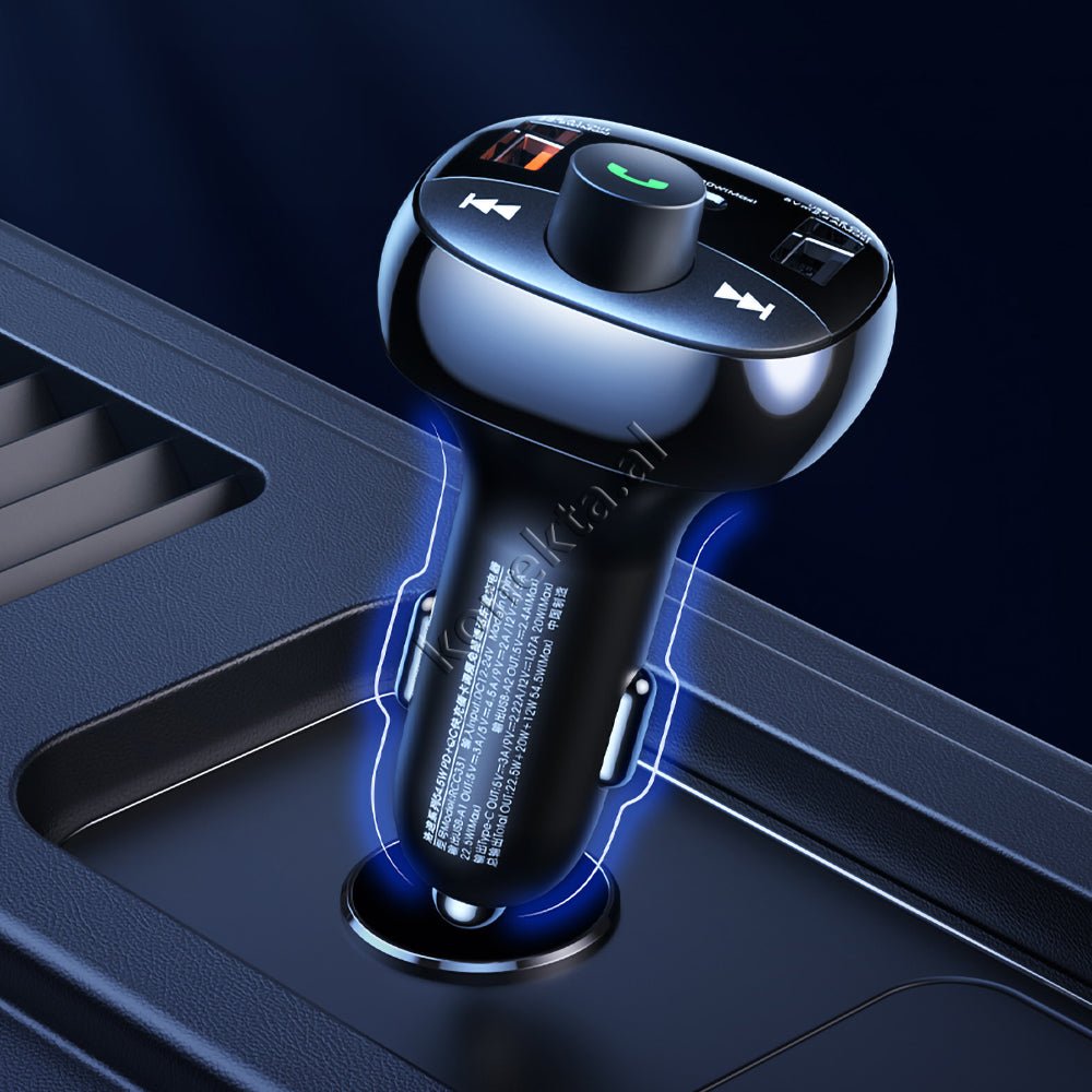 Remax Car Charger with MP3 and Bluetooth, 54.5W, 3 Charging Ports, TF Card - Thumbnail 5