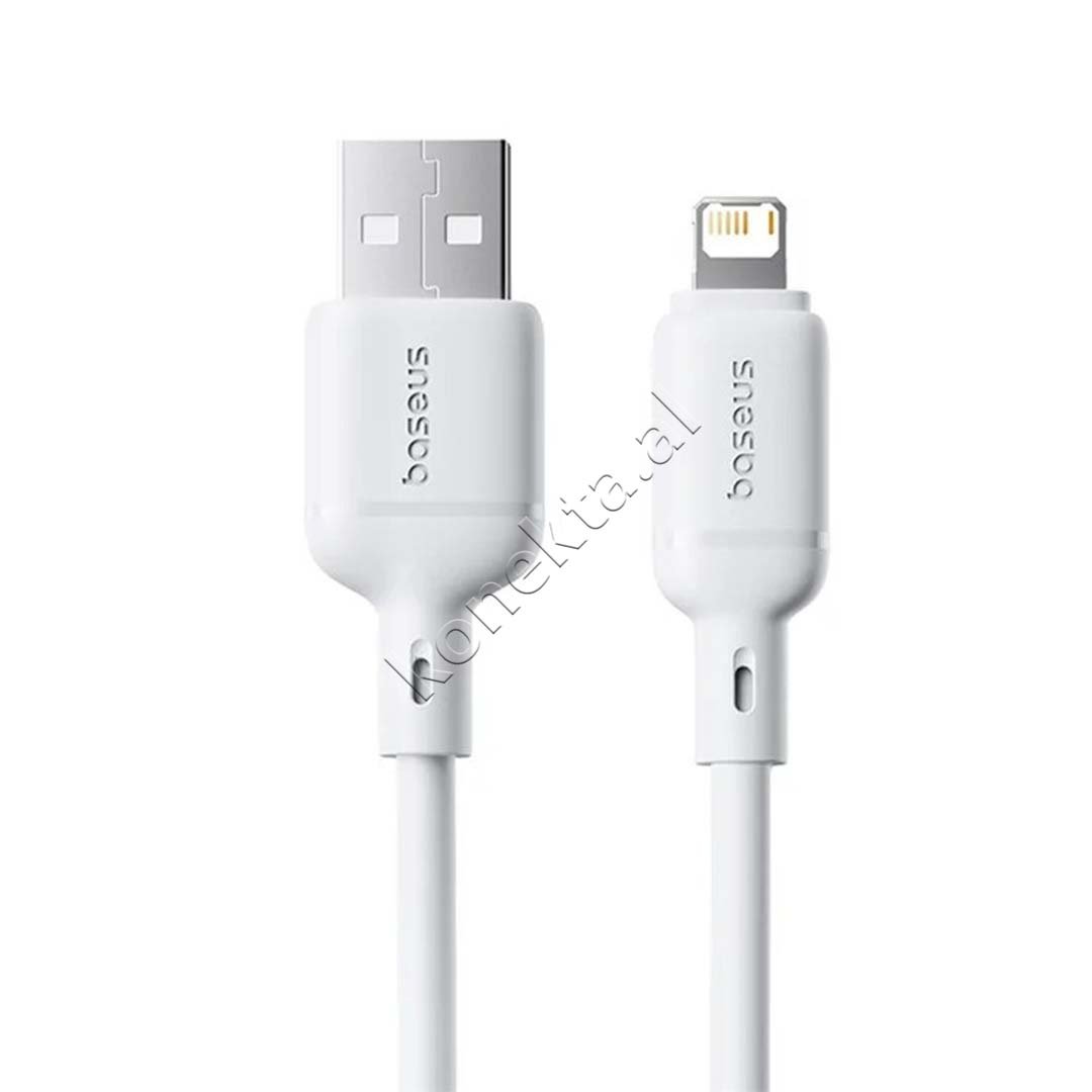 Baseus USB-A to Lightning Charging Cable, 1m / 2m, White - Thumbnail 8
