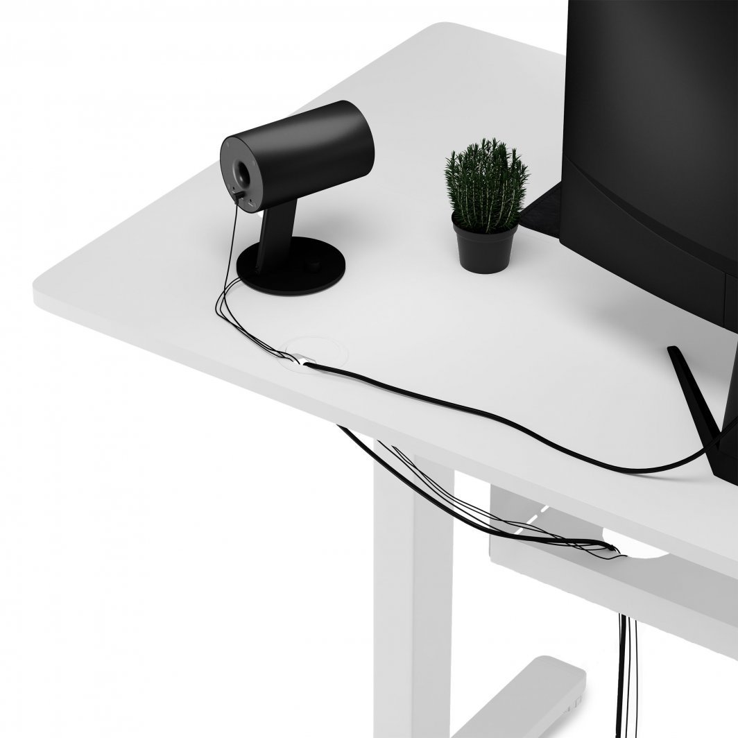 SENSE7 Nojo Electric Table, 120cm x 60cm, White - Thumbnail 8