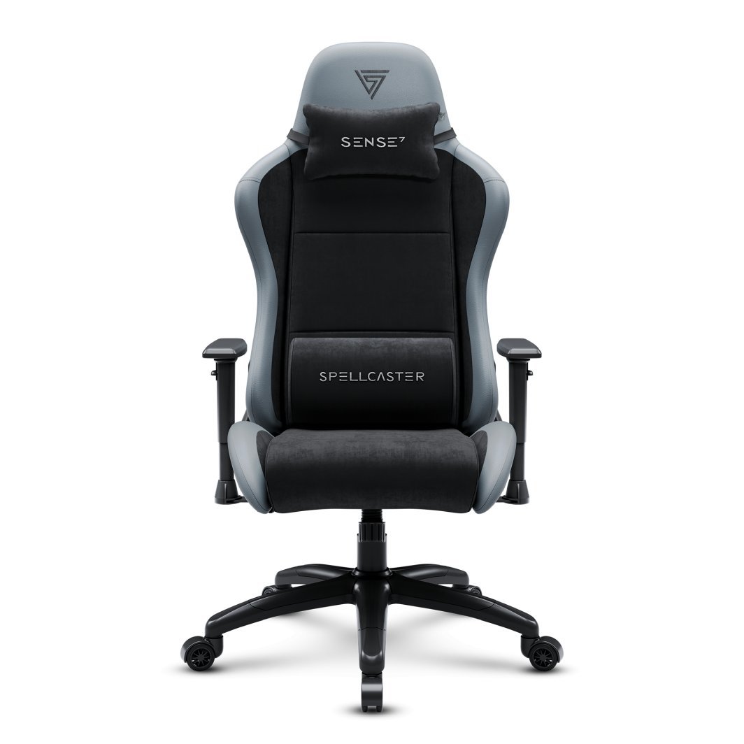 SENSE7 Spellcaster FUKU XL Chair, Material+Leather, Black/Grey - Thumbnail 2