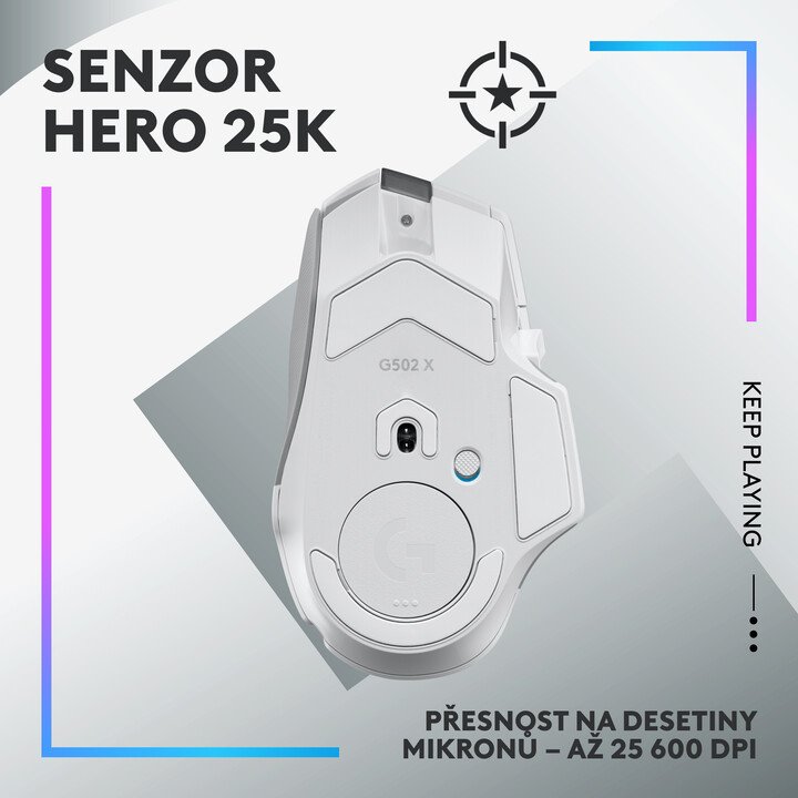Logitech G502 X Plus Mouse, White - Thumbnail 4