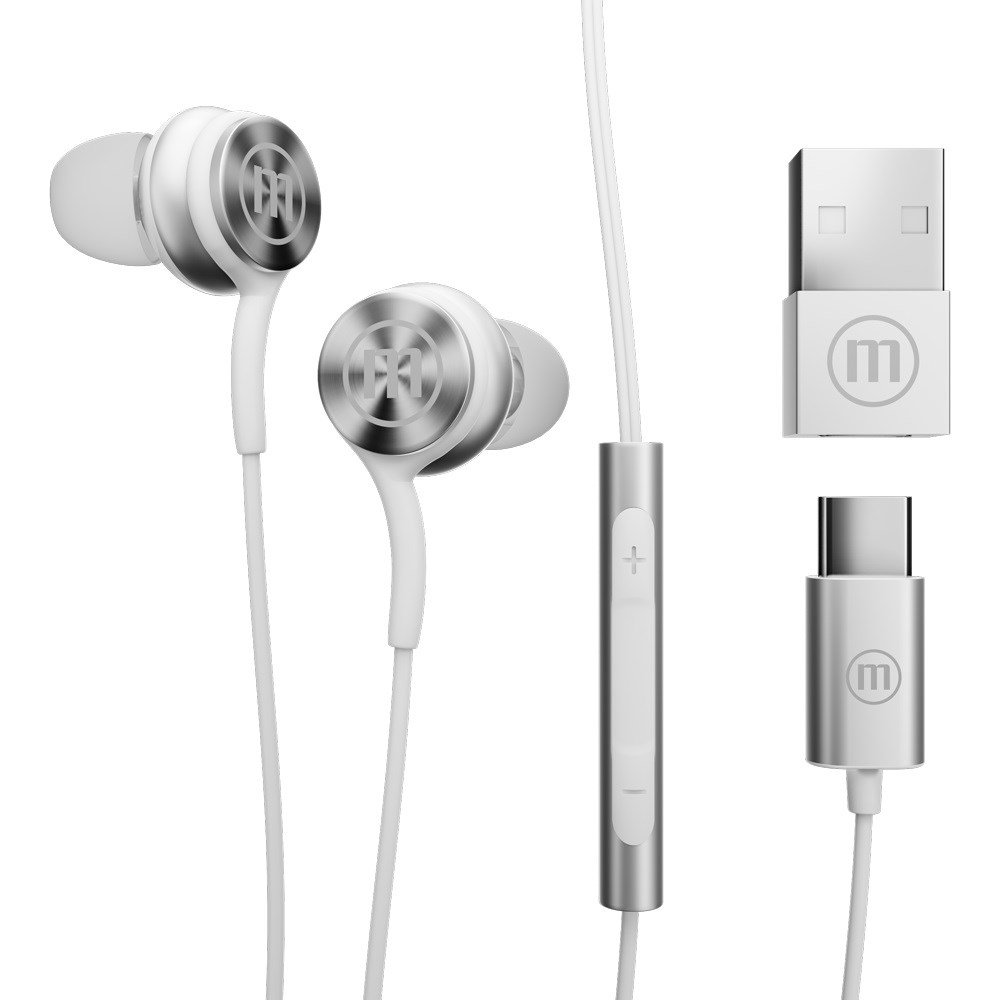 Maxell XC1 Headphones, Wired, White - Thumbnail 2