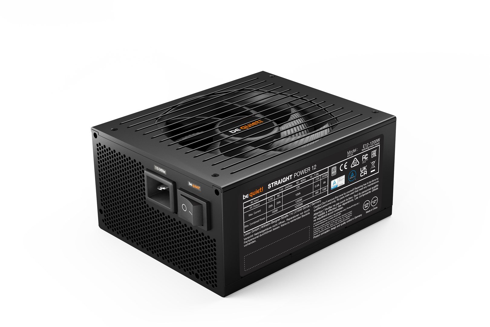 Be quiet! Straight Power 12 Power Supply, 20+4 pin ATX, 1200 W, Black - Thumbnail 3