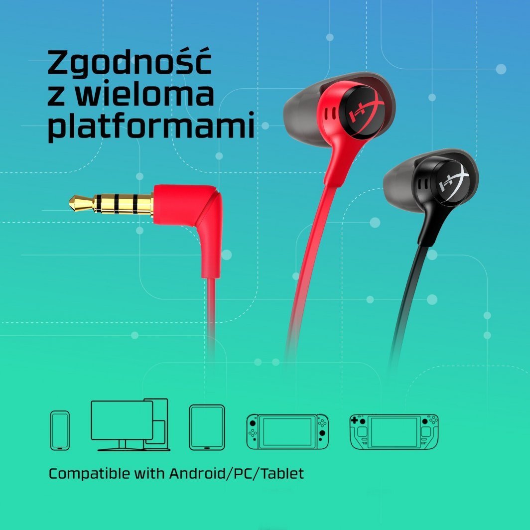 HyperX Cloud Earbuds II Earbuds, Red - Thumbnail 7