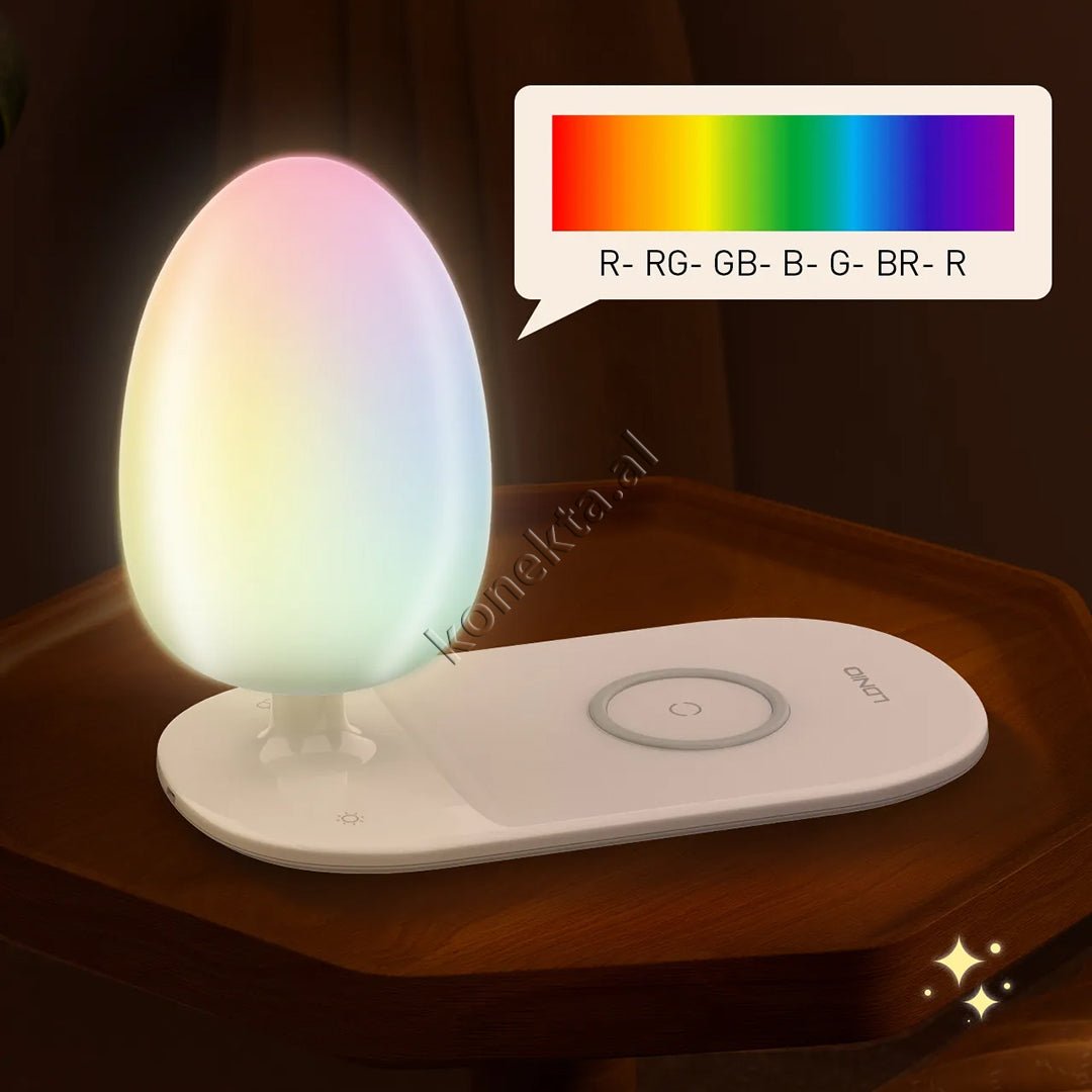 LDNIO Wireless Charger 15W with LED Night Light RGB - Thumbnail 3