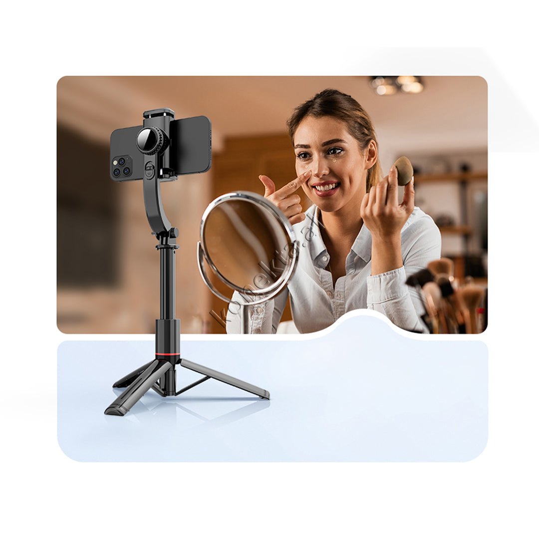 tjetertjeter Selfie Stick Gimbal, Black - Thumbnail 3