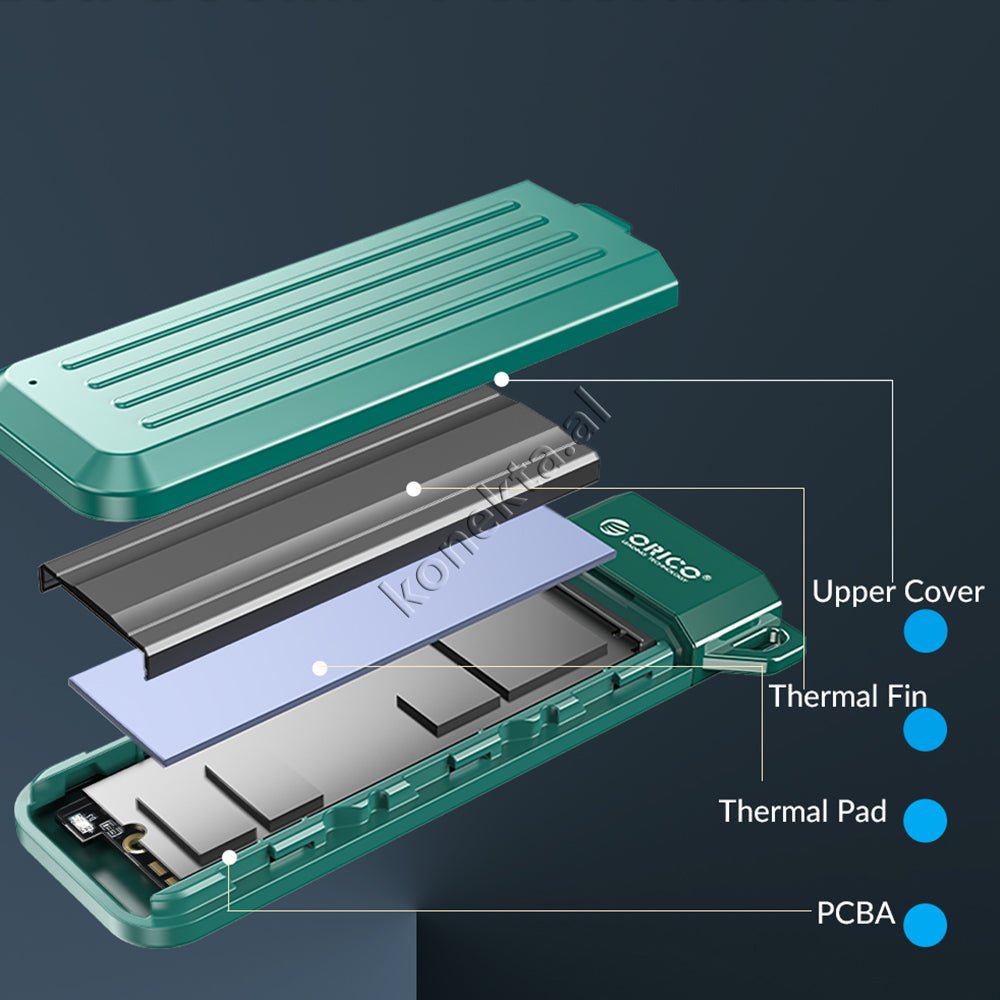 Orico Kase SSD M.2 NVME deri në 4TB Me Porte Type-C Gen 2 - Thumbnail 8