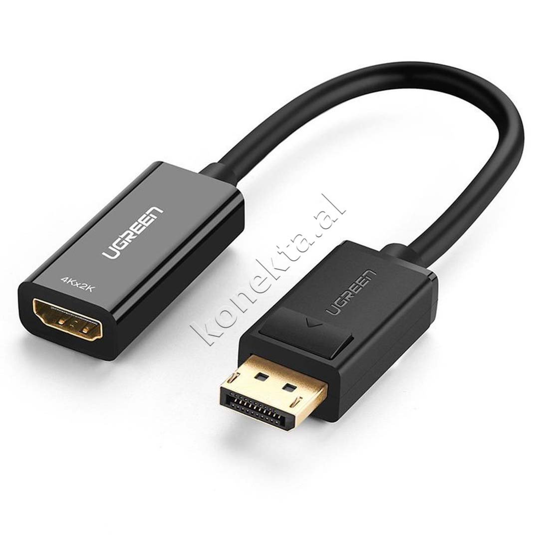UGreen DisplayPort to HDMI Adapter 4K/1080p, 25cm, Black - Thumbnail 2