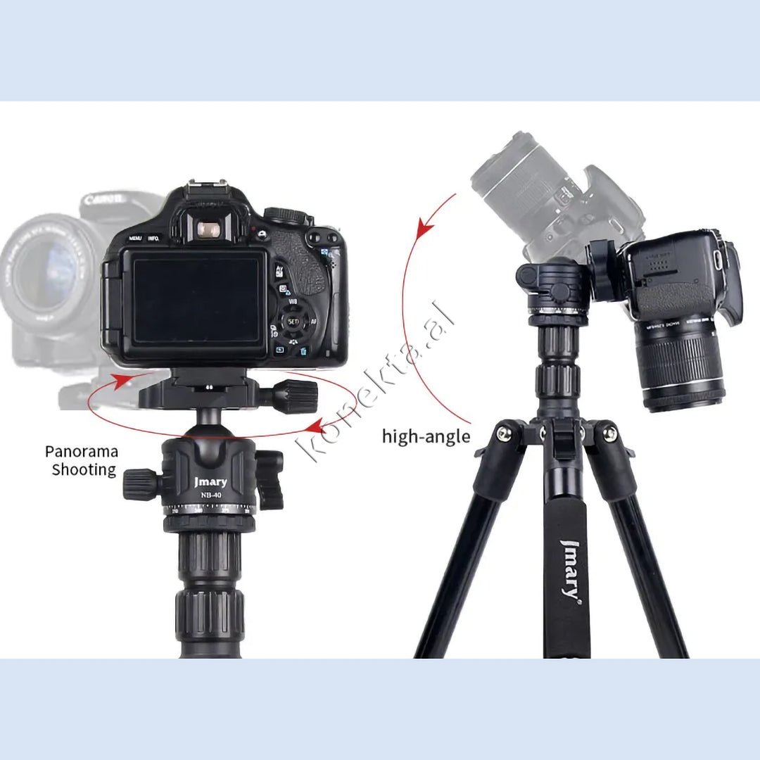 Jmary Trekëmbesh Tripod, i Çmontueshëm me Kokë Profesionale, Gjatësi e Kënd Të Gradueshëm - Thumbnail 7