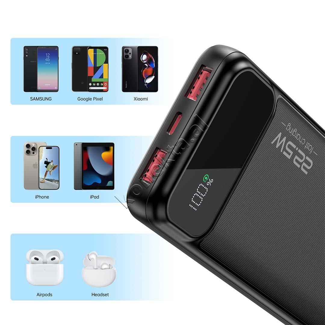 Choetech 10000mAh Power Bank, Black - Thumbnail 9