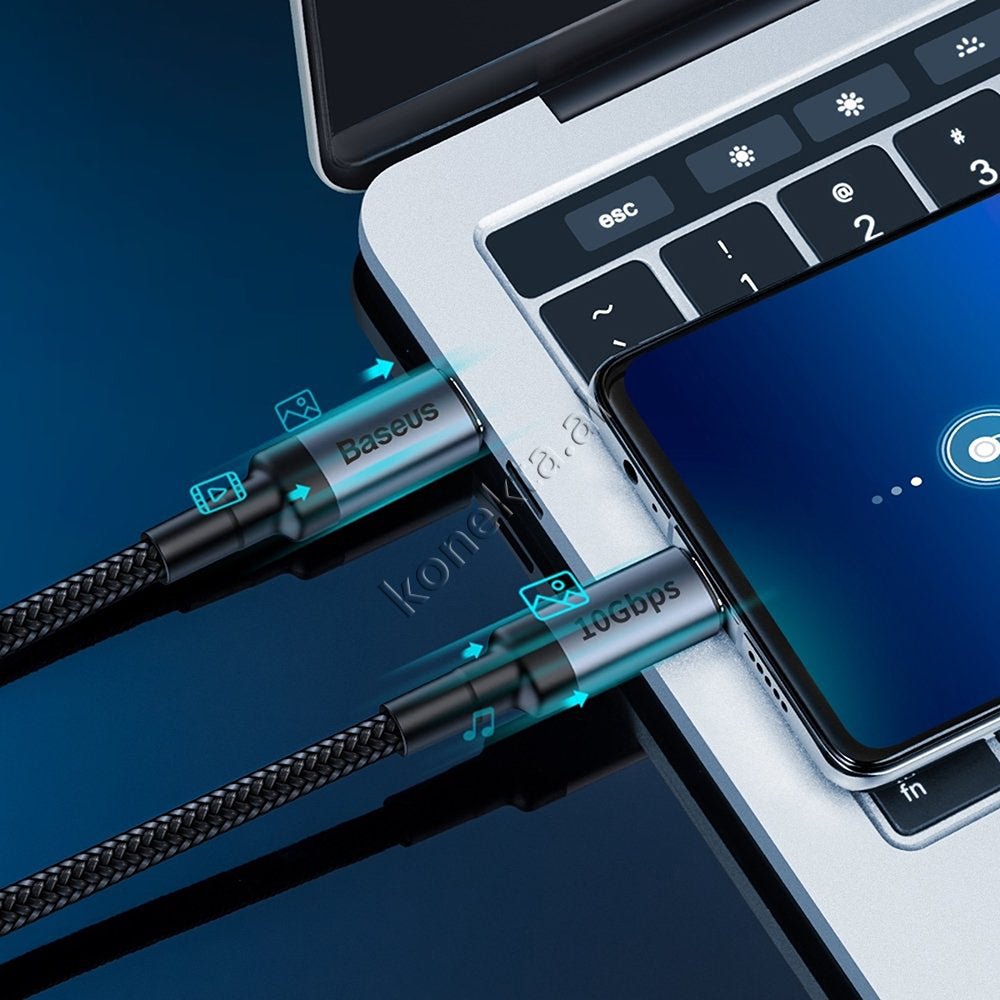 Baseus KLF 1m Type-C Cable, PD3.1 Gen2, 100W - Thumbnail 5