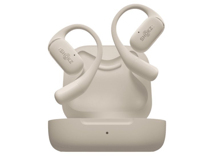 Shokz OpenFit Earbuds, Beige - Image 1