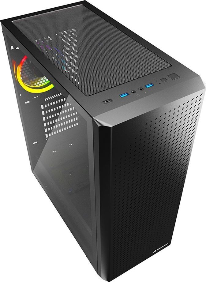 Sharkoon VS9 ARGB Case, Black, Midi Tower - Thumbnail 3